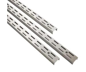 Chrome Twin Slot Upright (1980mm) - Adjustable Shelving System, Durable Steel Construction, Antimicrobial Finish, Compatible with 32mm Pitch (1 Piece)