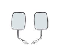 Chrome Universal Rectangle Motorcycle Rearview Mirrors 10mm Bolt Thread Motorbike Mirrors For Ho&nda Motorbike Scooter E-Bike Side Mirrorss