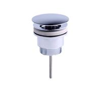 Chrome Unslotted Free Flow Basin Waste Nes Home Silver One Size