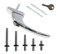 Chrome - UPVC Universal Inline Espag Lockable Window Handle Smart Spindle