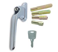 Chrome UPVC Universal Inline Window Handle Double Glazing Espag Lock Smart Spindle