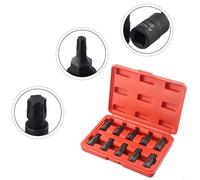 Chrome Vanadium Alloy 10-Piece Hex Socket Set with for T20-T60 Sizes for 3/8 Inch Drive Manual Wrench and Torque Wrench