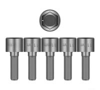 Chrome Vanadium for Impact Socket Set 4-13mm Hex Shank Non Magnetic Deep 6 Point for Power Drills for SAE Metric Sizes Tough(I)