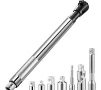 Chrome Vanadium Ratchet Spanner Set 100Nm Force | 7-piece adapter set, fits 1/4 3/8 1/2 inch sockets, for versatile for multiple bolt sizes, compact storage
