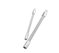 Chrome-Vanadium Socket Wrench Extension Rod Set - 3/8 and Quarter a Drive Bendable Sleeve Extensions for Tight Spaces 145mm 200mm Auto Repair Gadget