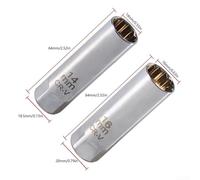 Chrome Vanadium Socket Wrench Set for Spark Removal - 14mm & 16mm Thin-Wall 12-Point Double-Ended Torque Adapter Kit, Compact Bi