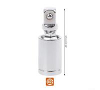 Chrome Vanadium Steel 360° Swivel Socket Adapter Joint for 1/4 3/8 | 1/4 3/8 1/2 Inch Adapter 360 Degree Ratchet Extension High Torque Rotary Joint Automotive Repair Socket Accessory