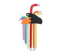 Chrome Vanadium Steel Ball End Hex Key Set for Industrial Repairs 1.5-10mm, Smooth Surface, Long Arm Tools, 9Pcs