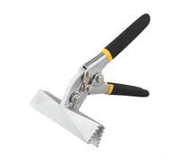 Chrome Vanadium Steel Bending Pliers with Wide Straight Jaw 75 mm, Hand Folder for Precise Bending of Sheet Metal on Doors and Windows, Double Layer Non-Slip Rubber Handles (C)