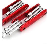 Chrome Vanadium Steel Folding Socket Wrench Set with Metric and For IMPERIAL Hex Bits for Workshop Field and On-the-Go Repairs (A)