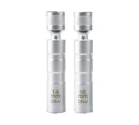 Chrome Vanadium Steel Magnetic Swivel Spark Socket - 14mm & 16mm, 360° Rotating Head, Thin-Wall Compatibility for and MINI Models