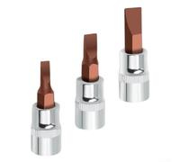 Chrome Vanadium Steel Slotted Bit for 1/4 Inch Drive Socket Head Tools FD4 FD5.5 FD7 Precision Fit and Long Service Life (FD7)