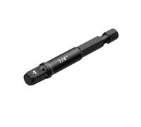 Chrome Vanadium Steel Socket Adapter for Impact Driver, 2-in-1 Drill Bit Holder 1/4 3/8 1/2 Inch, Magnetic Hex Shank Screwdriver Extension Bar Tool Kit(6.35mm)