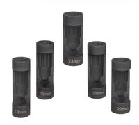 Chrome Vanadium Steel Suspension Strut Nut Socket, 12 Point, 1/2in Drive, Suitable for 18mm to 24mm Nut Sizes (24mm)