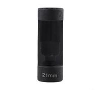 Chrome Vanadium Steel Suspension Strut Nut Socket, 12 Point Shock Absorber Tool with 1/2 Inch Drive, Front Strut Locking Nut Remover (21mm)