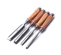 Chrome Vanadium SteelCarpenter Half Round Woodworking Chisel Set Wood Carving Gouge Tool Chisels (4PCS)