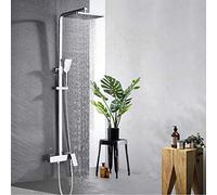 Chrome Wall Mounted Rainfall Shower Faucet Rotate Watering Can Bath Shower Set Hand Shower Head Rain Bathroom Mixer Tap,