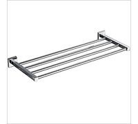 Chrome WallMounted Towel Rack Large 30cm80cm Bath & Kitchen Towel Bar Stylish Storage Shelf Square Shelves (Size: 55cm) Durable Copper Finish