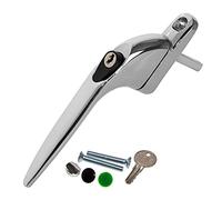 Chrome Yale UPVC Window Handle Inline Double Glazing Universal Key Locking Espag - 40mm Spindle
