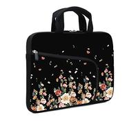 Chromebook & Ultrabook Case - 11.6" Laptop Sleeve for Men & Women, Fits Samsung, Acer, HP, DELL & More - Neoprene with Two Pockets & Handle - Flowers