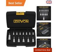 Chromed 13-Piece Torx Bit Set T8-T60 - Enhanced Storage for Secure Organization