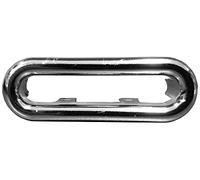 Chromed Plastic Basin Sink Overflow Cover Trim Longitudinal Water Hole Insert