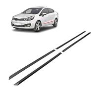 CHROMEMASTER | Car Accessories, Side Door Moldings | Compatible with KIA Rio III 4 Door Sedan 2012-2017 | Black Polyurethane | The Side Door Decorative Moldings Protect the Car Door from Damage