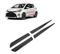 CHROMEMASTER | Car Accessories, Side Door Moldings | Compatible with Toyota Yaris 5 Door Hatchback 2014-2019 | Black Polyurethane | The Side Door Decorative Moldings Protect the Car Door from Damage