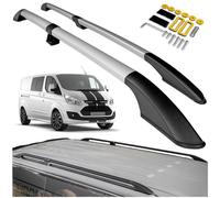 CHROMEMASTER | Compatible with Ford Transit Custom Short 2013-2023 | Roof Rails, Roof Bars | For Mounting Roof Racks, Ladders, Roof Boxes or Bicycle Racks | Durable Aluminum Construction