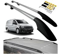 CHROMEMASTER | Compatible with Mercedes Vito/V-Klasse W447 Short 2014+ | Roof Rails, Roof Bars | For Mounting Roof Racks, Ladders, Roof Boxes or Bicycle Racks | Durable Aluminum Construction