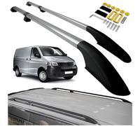 CHROMEMASTER | Compatible with VW T5 Transporter Short 2003-2015 | Roof Rails, Roof Bars | For Mounting Roof Racks, Ladders, Roof Boxes or Bicycle Racks | Durable Aluminum Construction