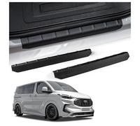 CHROMEMASTER | Door Sill Protectors Compatible with Ford Tourneo Custom 2023+ | ABS plastic, Matte, Black; Scratch Protection for Door Sills - Self-Adhesive Car Accessory - Set of 2 pcs Pieces