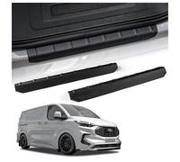CHROMEMASTER | Door Sill Protectors Compatible with Ford Transit Custom 2023+ | ABS plastic, Matte, Black; Scratch Protection for Door Sills - Self-Adhesive Car Accessory - Set of 2 pcs Pieces