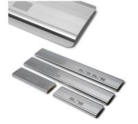 CHROMEMASTER | Door Sill Protectors Compatible with Skoda Kodiaq 2024+ | Stainless steel, Silver; Scratch Protection for Door Sills - Self-Adhesive Car Accessory - Set of 4 pcs