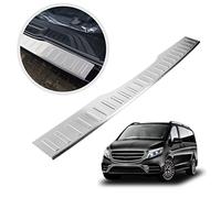 CHROMEMASTER | Load Sill Guard; Rear Bumper Protector, 131 cm long | Compatible with Mercedes Vito V-class W447 2014- | Brushed stainless steel, matt silver | Secures the Rear Bumper from Damage