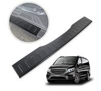 CHROMEMASTER | Load Sill Guard; Rear Bumper Protector | Compatible with Mercedes Vito V-class W447 2014- | Black painted stainless steel, matte | Protective Strip Secures the Rear Bumper from Damage