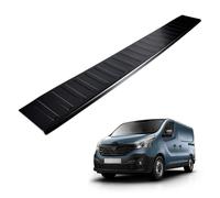 CHROMEMASTER | Load Sill Guard; Rear Bumper Protector | Compatible with Renault Trafic 2 2014- | Black painted stainless steel, matte | Protective Strip Secures the Rear Bumper from Damage