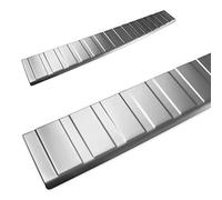 CHROMEMASTER - Load Sill Guard; Rear Bumper Protector - Compatible with Renault Trafic from 2014 | Brushed stainless steel - Protective Strip Secures the Rear Bumper from Scratches and Damages