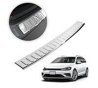 CHROMEMASTER | Load Sill Guard; Rear Bumper Protector | Compatible with VW Golf 7 Facelifting Station Wagon 2017-2020 | Polished stainless steel/Chrome | Protective Strip Secures the Rear Bumper