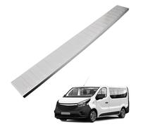 CHROMEMASTER | Rear Bumper Protector Compatible with Opel Vivaro 2014-2019; Stainless steel, Brushed, Silver; Paint Protection Strip Shields the Rear Bumper from Scratches and Damage