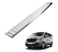 CHROMEMASTER | Rear Bumper Protector Compatible with Renault Trafic 2014+; Stainless steel, Polished, Chrome; Paint Protection Strip Shields the Rear Bumper from Scratches and Damage