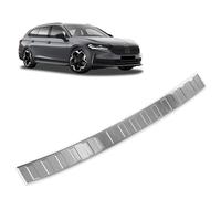 CHROMEMASTER | Rear Bumper Protector Compatible with Skoda Superb Station Wagon 2024+; Stainless steel, Brushed, Silver; Paint Protection Strip Shields the Rear Bumper from Scratches and Damage