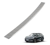 CHROMEMASTER | Rear Bumper Protector Compatible with Volkswagen Tiguan 2024+; Stainless steel, Brushed, Silver; Paint Protection Strip Shields the Rear Bumper from Scratches and Damage