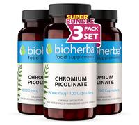 Chromium Picolinate 1700 mcg - 300 Capsules | Blood Glucose and Macronutrient Metabolism Support by BIOHERBA