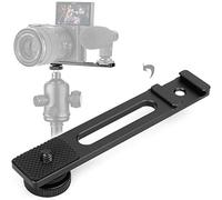 ChromLives Cold Shoe Bracket Extension Bar, Hot Shoe Extension, Microphone Mount with 1/4'' Tripod Screw Compatible with Mirrorless Camera Vlogging Sony A6400 6300 6500 6000 Zhiyun 4 DJI Osmo Pocket