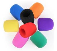 ChromLives Mic Microphone Cover Colorful Handheld Stage Individual Package Microphone Cover Foam Thick Microphone Windscreen Top Grade Mic Cover Foam for Ktv Stage Device Performance 8 Pack