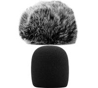ChromLives Microphone Cover, Furry Windscreen Foam Cover Compatible with Blue Yeti, Yeti Pro Condenser (Furry & Foam Combo 2Pack)