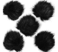 ChromLives Microphone Lapel Dead Cat Windscreen, Lapel Mic Windscreen Muff, Furry Windscreen Dead Cat Outdoor Comaptible with Lavalier Microphones 5Pack