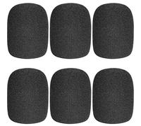 ChromLives Microphone Mic Covers Foam Black Handheld Mic Windscreen Microphone Foam Cover Perfect Pop Recording Top Grade 6 Pack