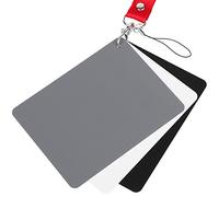 ChromLives White Balance Grey Card 5"x4" for Video DSLR and Film Premium 18% Exposure Photography Card Set,Black White and 18% Grey